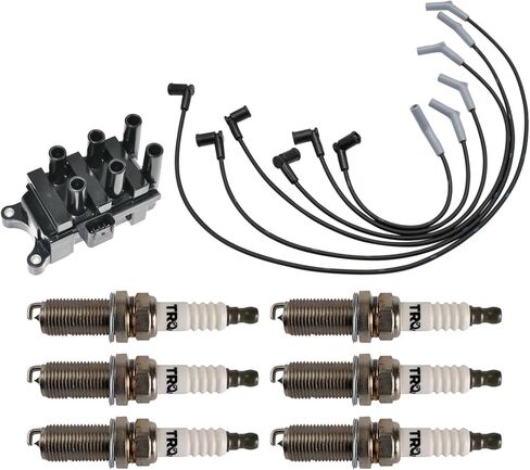 Ignition Coil & Spark Plug Kit Iridium 8 Piece Compatible with 2003-2008 Ford Ranger V6 3.0L 2004-2007 Mazda B3000 in Saudi Arabia