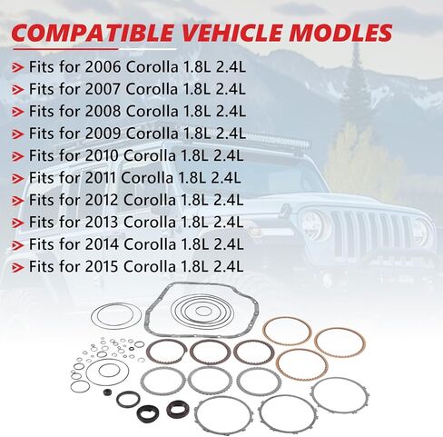 مجموعة واحدة من مجموعة إعادة بناء ناقل الحركة الأوتوماتيكي CVT يناسب 2006-2015 كورولا 1.8 K310 K311 in Kuwait