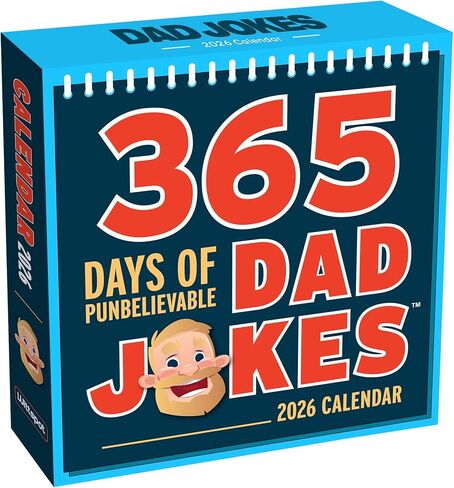 Desk Calendar 2026-365 Days of Punbelievable Jokes - Gifts for Dad from Daughter, Son - Dad Birthday Gifts, Dad Gifts - Stocking Stuffers for Men, Dad - Funny Daily Calendar 2026, Page A Day 2026 in Kuwait
