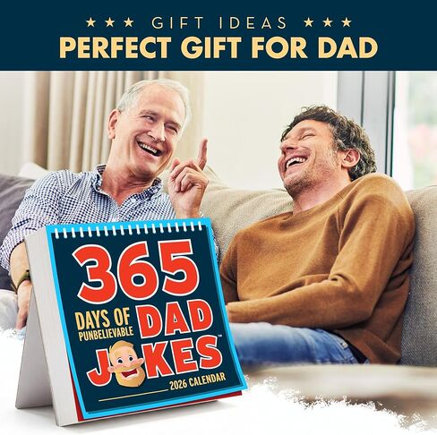 Desk Calendar 2026-365 Days of Punbelievable Jokes - Gifts for Dad from Daughter, Son - Dad Birthday Gifts, Dad Gifts - Stocking Stuffers for Men, Dad - Funny Daily Calendar 2026, Page A Day 2026 in Kuwait