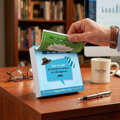 Desk Calendar 2026-365 Days of Punbelievable Jokes - Gifts for Dad from Daughter, Son - Dad Birthday Gifts, Dad Gifts - Stocking Stuffers for Men, Dad - Funny Daily Calendar 2026, Page A Day 2026 in Kuwait