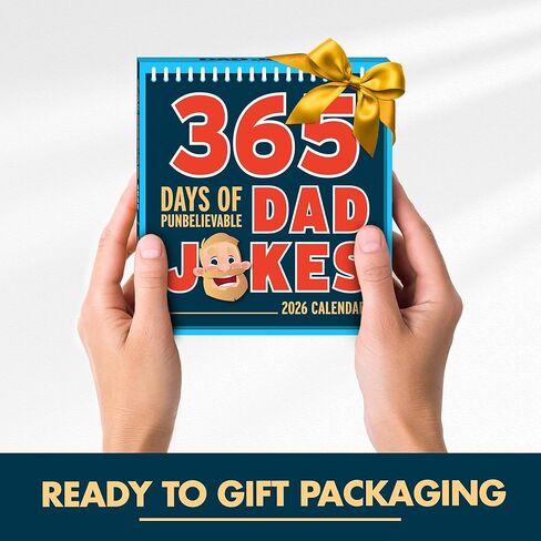 Desk Calendar 2026-365 Days of Punbelievable Jokes - Gifts for Dad from Daughter, Son - Dad Birthday Gifts, Dad Gifts - Stocking Stuffers for Men, Dad - Funny Daily Calendar 2026, Page A Day 2026 in Kuwait