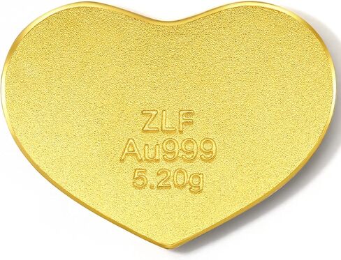 24K Solid Gold Heart, 5.2g, I Love You, Real Gold Jewelry Gifts, Love Charm Ingot Pendant Anniversary Wishes Gift for Women Men Wife in Saudi Arabia