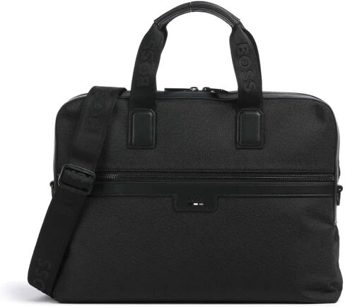 BOSS, Ray Top Handle Friendly Leather Brief Case, Catfish Black, One Size in Saudi Arabia
