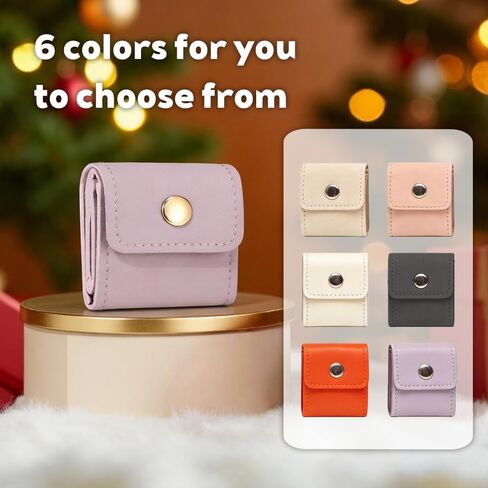 6 Pack Mini Jewelry Travel Case, Leather Foldable Organizer Pouch for Earrings Necklaces Rings, Portable Jewelry Bag for Women Girls in Saudi Arabia