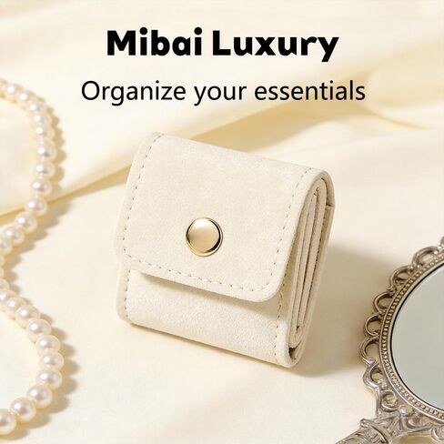 6 Pack Mini Jewelry Travel Case, Leather Foldable Organizer Pouch for Earrings Necklaces Rings, Portable Jewelry Bag for Women Girls in Saudi Arabia