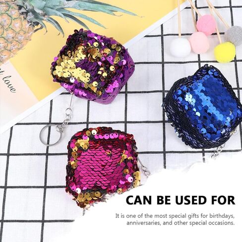 4pcs Coin Purse Set with 2-tone Sequin, Small Change Storage Pouches, Versatile Pocket Wallets for Boys, Sturdy ’ Coin Bags for Travel and Daily Use in Saudi Arabia