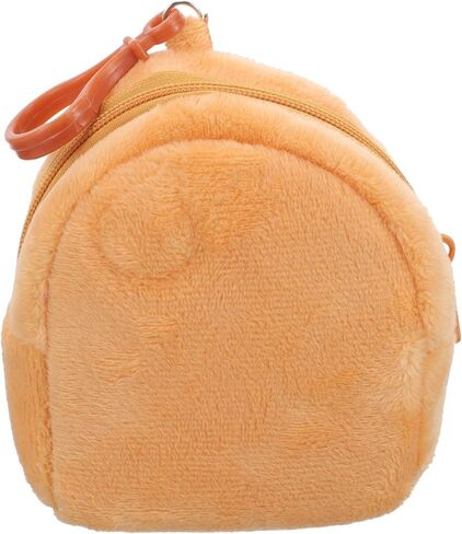 Candy Color Plush Coin Purse Keychain Pouch for Boys Small Cartoon Travel Organizer Cute Brown Plush Mini Wallet Portable Storage Bag in Kuwait