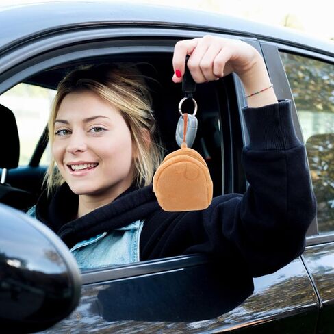 Candy Color Plush Coin Purse Keychain Pouch for Boys Small Cartoon Travel Organizer Cute Brown Plush Mini Wallet Portable Storage Bag in Kuwait