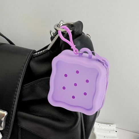 Lightweight Silicone Storage Pouches with Zipper Seal Creative Hole Design Soft Silicone Bag for Small Items Organizing in Saudi Arabia