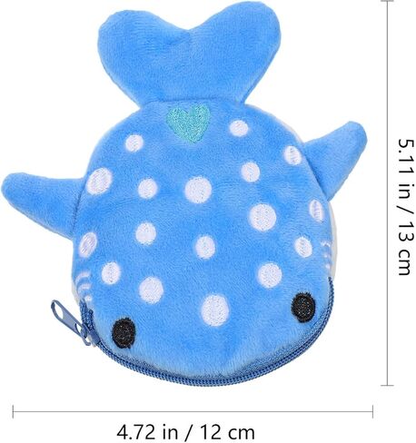 Ciieeo Shark Coin Purse Plush Zipper Pouch Small Wallet for Boys Soft Animal Change Bag for School Travel in Saudi Arabia