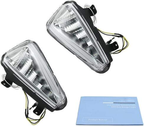 Daytime Running Light Lamp with Dynamic Sequential Turn Signal, Dual Color LED Front Bumper DRL Fog Driving Light, 2020-2021 Compatible with Toyota Innova in Saudi Arabia