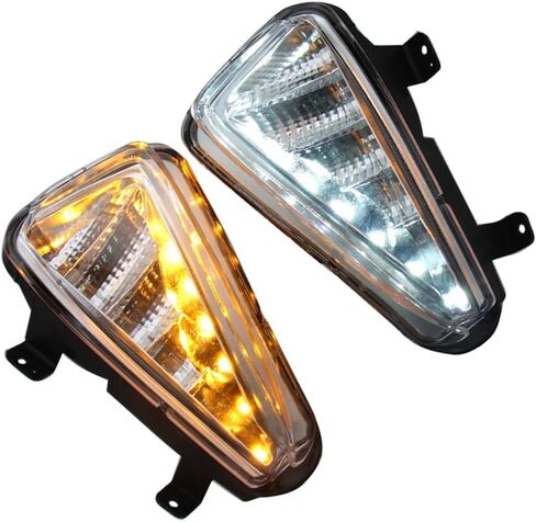 Daytime Running Light Lamp with Dynamic Sequential Turn Signal, Dual Color LED Front Bumper DRL Fog Driving Light, 2020-2021 Compatible with Toyota Innova in Saudi Arabia