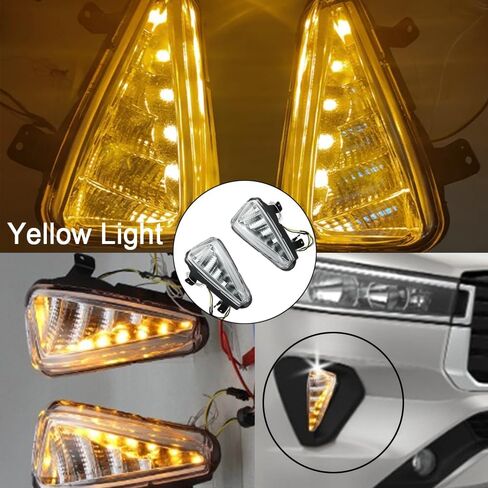 Daytime Running Light Lamp with Dynamic Sequential Turn Signal, Dual Color LED Front Bumper DRL Fog Driving Light, 2020-2021 Compatible with Toyota Innova in Saudi Arabia