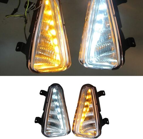 Daytime Running Light Lamp with Dynamic Sequential Turn Signal, Dual Color LED Front Bumper DRL Fog Driving Light, 2020-2021 Compatible with Toyota Innova in Saudi Arabia