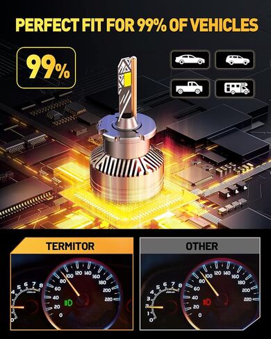 مصابيح D2S، إضاءة الطرق الوعرة لوحدات الإضاءة النهارية، حزمة من 2 in Kuwait