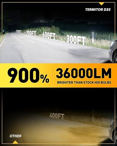 مصابيح D2S، إضاءة الطرق الوعرة لوحدات الإضاءة النهارية، حزمة من 2 in Kuwait