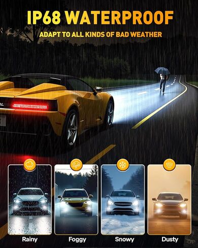 مصابيح D2S، إضاءة الطرق الوعرة لوحدات الإضاءة النهارية، حزمة من 2 in Kuwait