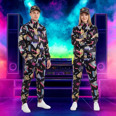 مجموعات ملابس تنكرية من الثمانينيات والتسعينيات من القرن الماضي، ملابس رياضية هيب هوب ملابس الشارع للبالغين، مجموعة ملابس تنكرية من الثمانينيات in Kuwait