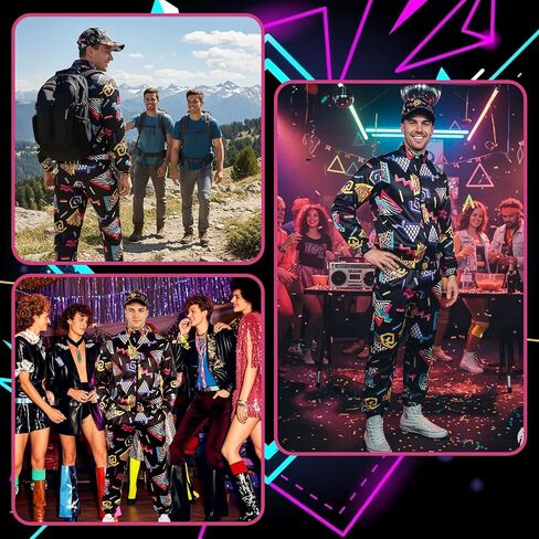 مجموعات ملابس تنكرية من الثمانينيات والتسعينيات من القرن الماضي، ملابس رياضية هيب هوب ملابس الشارع للبالغين، مجموعة ملابس تنكرية من الثمانينيات in Kuwait