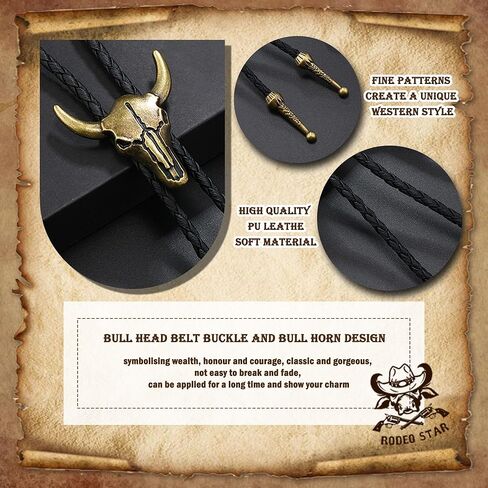 RIOSO Cowboy Outfit for Men Western Suede Leather Vest Belt Necktie Set Men's Cowboy Costume Accessories (without Hat) in Kuwait