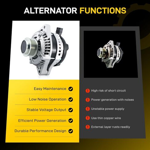 New Alternator Fits for Honda Pilot V6 3.5 2012 2013 2014 2015, for Honda Odyssey 2011 2012 2013, for Honda Ridgeline 2012 2013 2014 V6 3.5L, 6-Groove Pulley 104210-1240 31100-RV0-A01, 11573 in Saudi Arabia