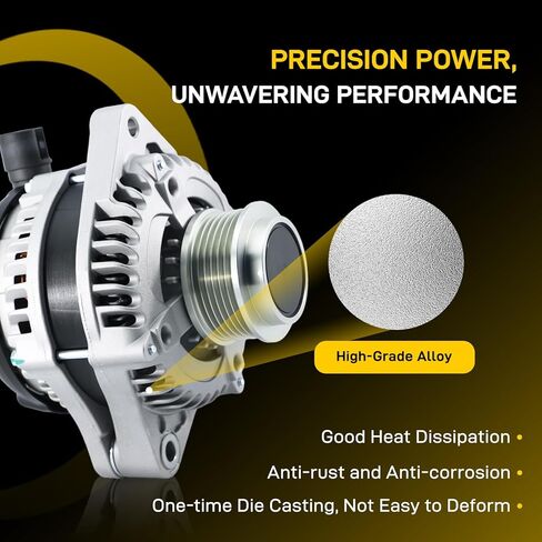 New Alternator Fits for Honda Pilot V6 3.5 2012 2013 2014 2015, for Honda Odyssey 2011 2012 2013, for Honda Ridgeline 2012 2013 2014 V6 3.5L, 6-Groove Pulley 104210-1240 31100-RV0-A01, 11573 in Saudi Arabia
