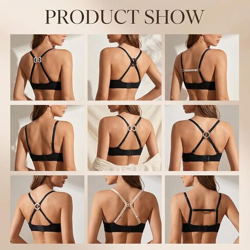 11PCS Bra Clips to Make Racerback, Adjustable Bra Strap Holders for Slipping Strap Clips for Conceal Hide Straps Anti-Slip Buckles (Black, White, Nude) in Saudi Arabia