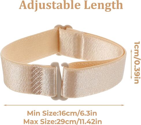 6 Pcs Women's Bra Strap Extender Non-Slip Bra Strap Holders for Slipping Elastic Adjustable Bra Strap Clips for Racerback Conceal Straps, Width 1cm (Black, White, Skin Color) in Saudi Arabia