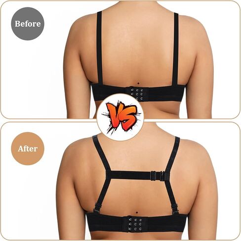 6 Pcs Women's Bra Strap Extender Non-Slip Bra Strap Holders for Slipping Elastic Adjustable Bra Strap Clips for Racerback Conceal Straps, Width 1cm (Black, White, Skin Color) in Saudi Arabia