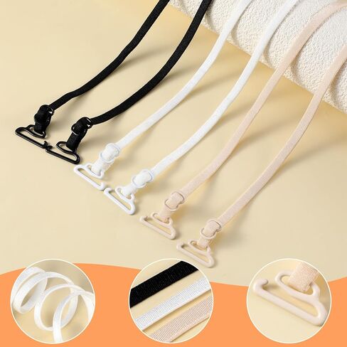 25 Pcs Clear Bra Straps, 10 Invisible Bra Straps Replacement, 6 Adjustable Clear Strap for Bra, 9 Bra Extenders 2 Hook / 3 Hook / 4 Hooks Bra Strap Extender for Women in Saudi Arabia
