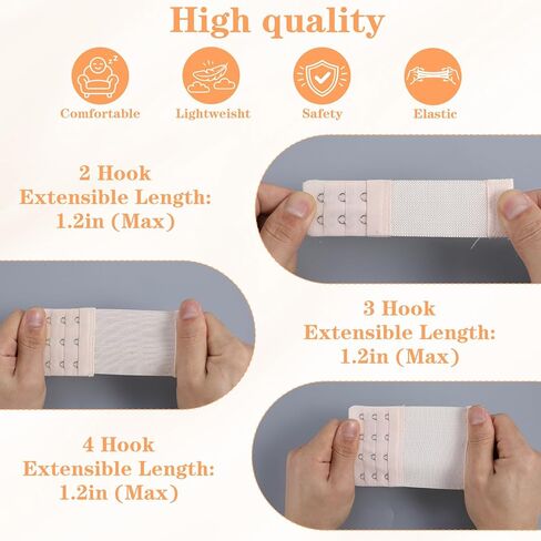 25 Pcs Clear Bra Straps, 10 Invisible Bra Straps Replacement, 6 Adjustable Clear Strap for Bra, 9 Bra Extenders 2 Hook / 3 Hook / 4 Hooks Bra Strap Extender for Women in Saudi Arabia