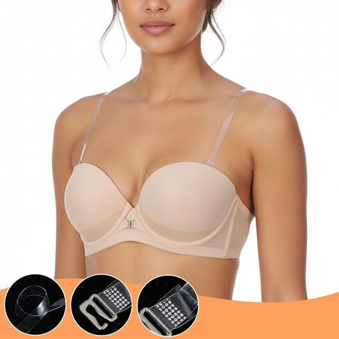 25 Pcs Clear Bra Straps, 10 Invisible Bra Straps Replacement, 6 Adjustable Clear Strap for Bra, 9 Bra Extenders 2 Hook / 3 Hook / 4 Hooks Bra Strap Extender for Women in Saudi Arabia