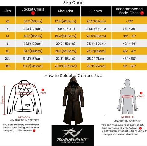 Men’s Real Leather Hooded Trench Coat | Long Gothic Steampunk Duster Jacket for Halloween Costume & Cosplay in Saudi Arabia