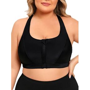 Womens Sports Bra Bikini Top for Large Bust Push Up Swim Tops Bathing Suit Bra Swimsuit Top in Kuwait