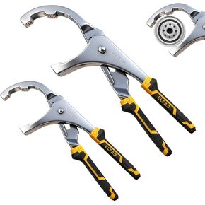 ELEAD 3-Jaw Oil Filter Wrench | Adjustable 2-Way Operation | Professional Oil Filter Removal Tool | High Torque for Automotive Use | Fits 2-1/2" to 4" Diameter | 1/2" or 3/8" Ratchet in Kuwait