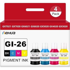 استبدال زجاجات إعادة تعبئة الحبر GI23 GI-23 من Hehua لحبر Canon 23 GI-23 حبر إعادة ملء GI23 للاستخدام مع طابعة Canon PIXMA G620 PIXMA G520 (6 عبوات، أسود/سماوي/أرجواني/أصفر/أحمر/رمادي) in Kuwait