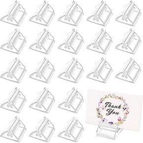 Cositina 50 Pack Plastic Game Card Stands Clear Card Holders Table Place Game Pieces Sign Stand for Board Game Photo Memo Picture Display Party Favor - 0.75×0.75inch in Kuwait