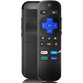 جهاز تحكم عن بعد من Gvirtue لتلفزيونات Roku، بديل لتلفزيون TCL/Hisense/Onn/Insignia/Sharp/westinghouse/Element/JVC Roku الذكي، جهاز تحكم عن بعد عالمي للتلفزيون مع Netflix/Disney+/Hulu/Prime Video in Kuwait