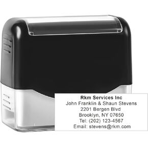 Medium Size Custom Self-Inking Stamp Customized Return Address Stamp - Up to 4 Lines of Text Choose from Many Fonts & Ink Colors in Saudi Arabia
