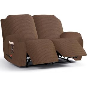 3 Pieces Striped Pattern Extra Small Recliner Chair Covers Stretch Recliner Slipcover for Lazy Boy Wide Recliner Chair Washable (S 1 Seater，Green) in Saudi Arabia