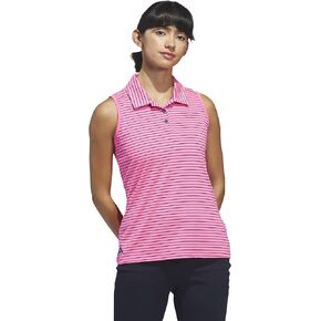 adidas Womens Performance Stripe Sleeveless Polo in Kuwait