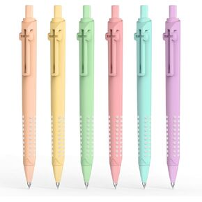 6 Pack Cross Clip Bible Journaling Gel Pens, 0.7mm Black Ink Retractable,Smooth Writing, Christian Gifts for Men Women, Religious School & Office Supplies(Morandi) in Kuwait