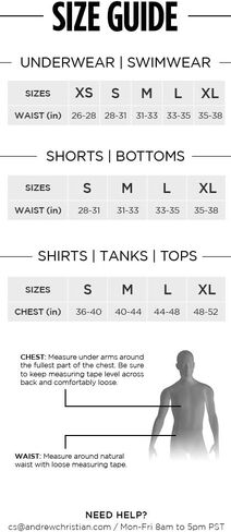 أندرو كريستيان جوك هوائي من القطن العاري تقريبًا، أزرق كهربائي، كبير in Kuwait
