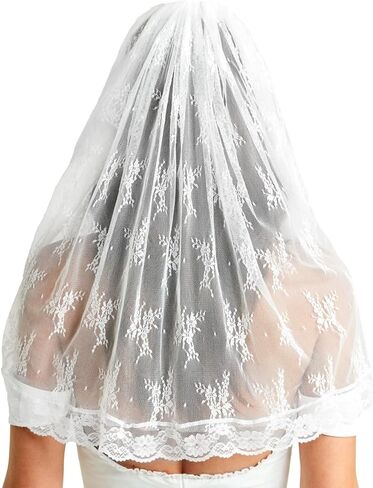 xo, Fetti Lace Veil – 1 Bridal Veil | Bachelorette, White Lace, Bride To Be, Bridal Shower, Engagement Party, Short Wedding Headwear in Saudi Arabia
