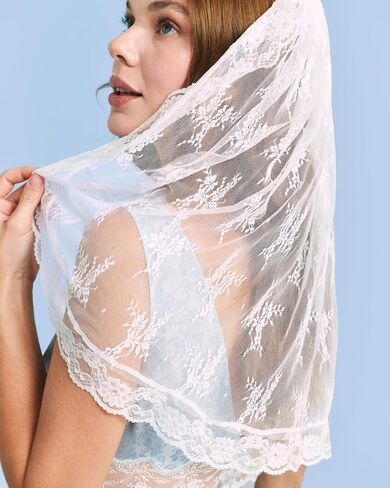 xo, Fetti Lace Veil – 1 Bridal Veil | Bachelorette, White Lace, Bride To Be, Bridal Shower, Engagement Party, Short Wedding Headwear in Saudi Arabia
