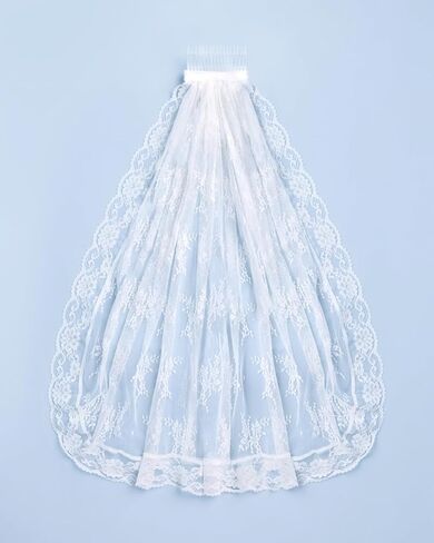xo, Fetti Lace Veil – 1 Bridal Veil | Bachelorette, White Lace, Bride To Be, Bridal Shower, Engagement Party, Short Wedding Headwear in Saudi Arabia