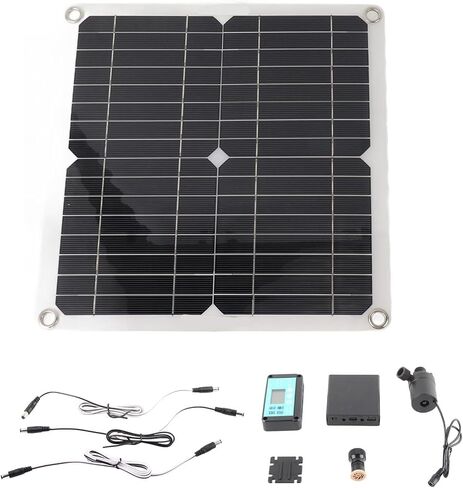 Solar Water Pump Kit, 50W Solar Panel 22W Water Fountain Pump with Battery Box Timing Controller DC12V in Saudi Arabia