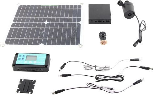 Solar Water Pump Kit, 50W Solar Panel 22W Water Fountain Pump with Battery Box Timing Controller DC12V in Saudi Arabia