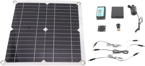 Solar Water Pump Kit, 50W Solar Panel 22W Water Fountain Pump with Battery Box Timing Controller DC12V in Saudi Arabia